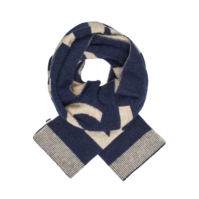Kingsland KLAllison Knitted Scarf halstørklæde Evening Blue uldmix