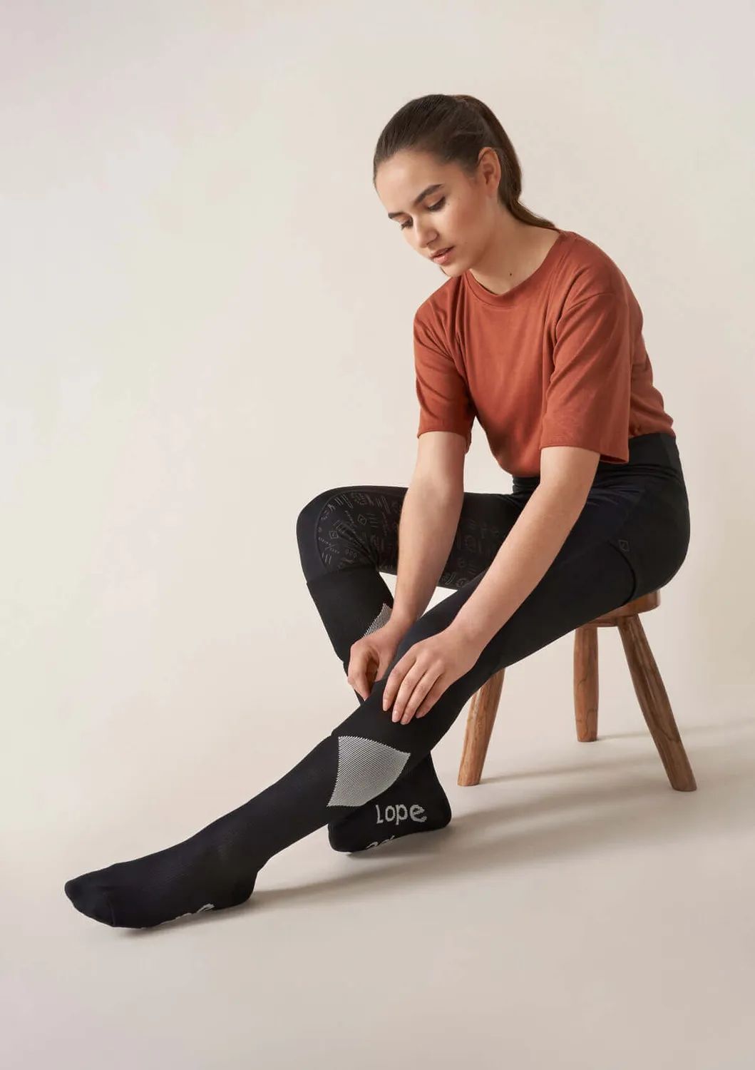 LOPE Competition Socks kompressionsstrømper sort/hvid