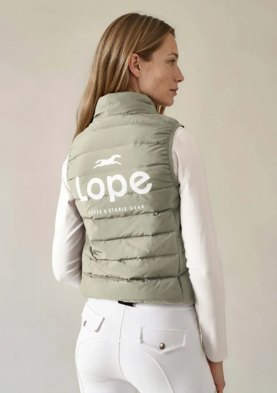 LOPE Team Vest dunvest grågrøn vandafvisende