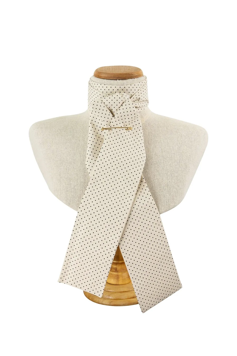 Racesafe Spotted plastron navy-white small untied
