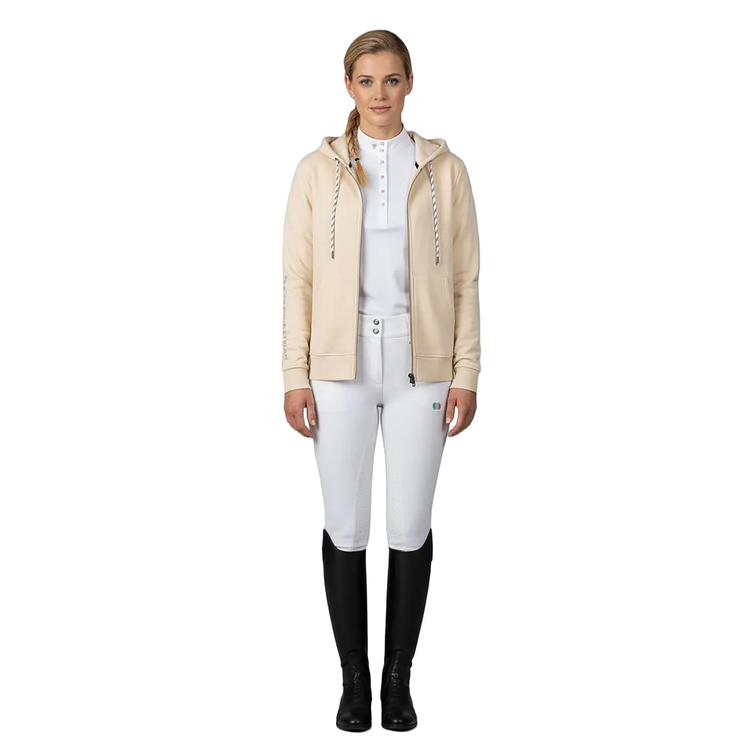 C2E Leicester sweatjakke sandshell beige hætte