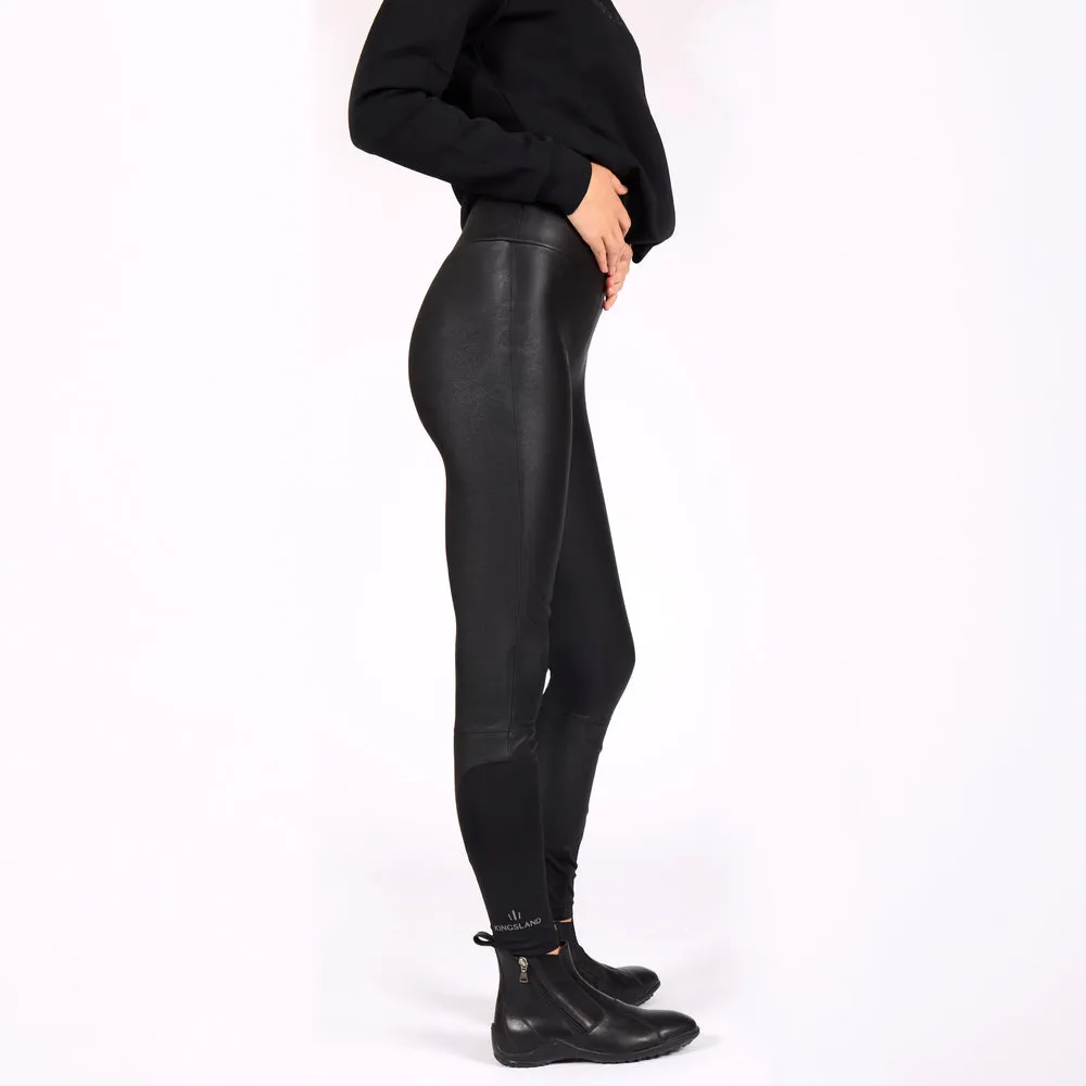 Kingsland KLMia Legging Sort full grip læderlook