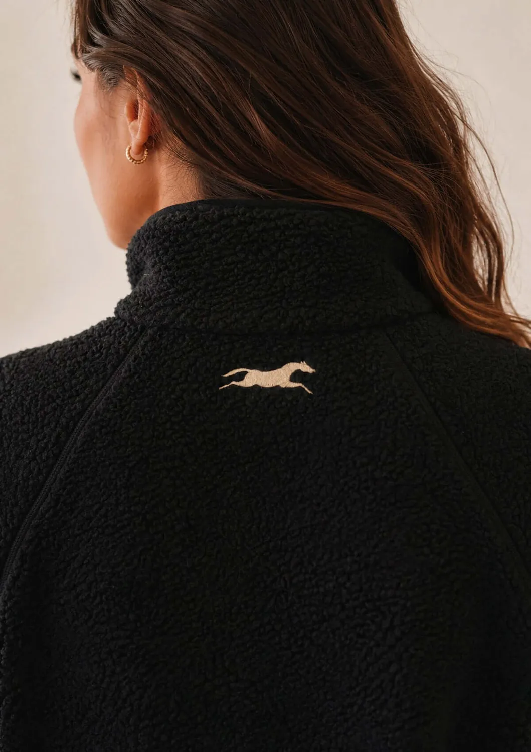 LOPE Stable Fleece fleecetrøje sort rose windproof