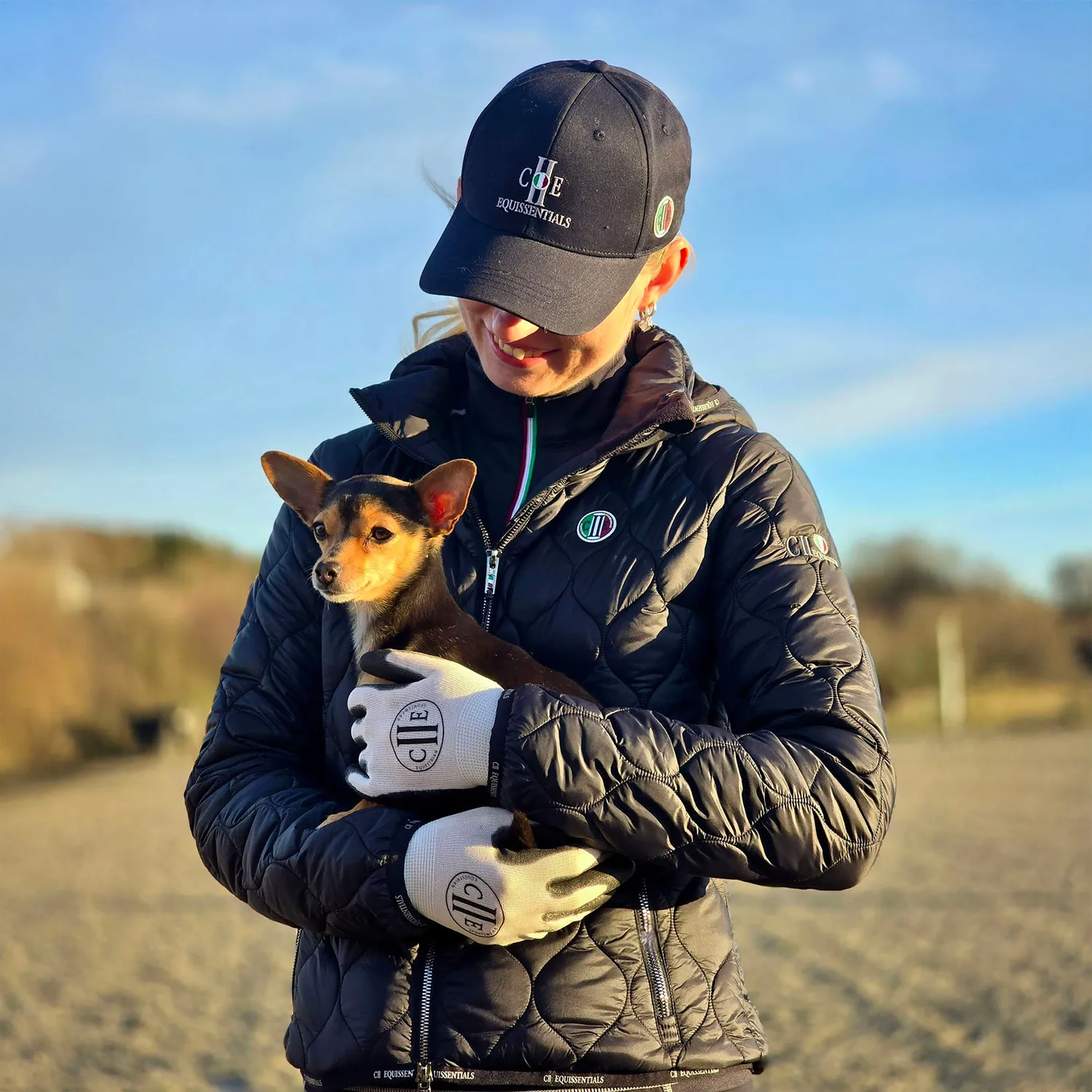 C2E Berkley quiltet ridejakke navy vandafvisende