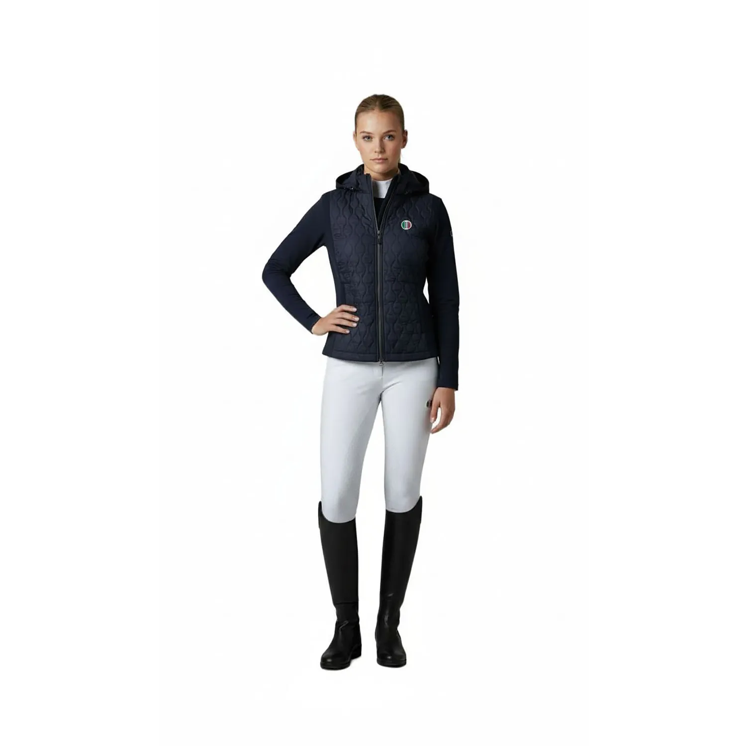 C2E Ripon Hybrid ridejakke navy - quiltet softshell