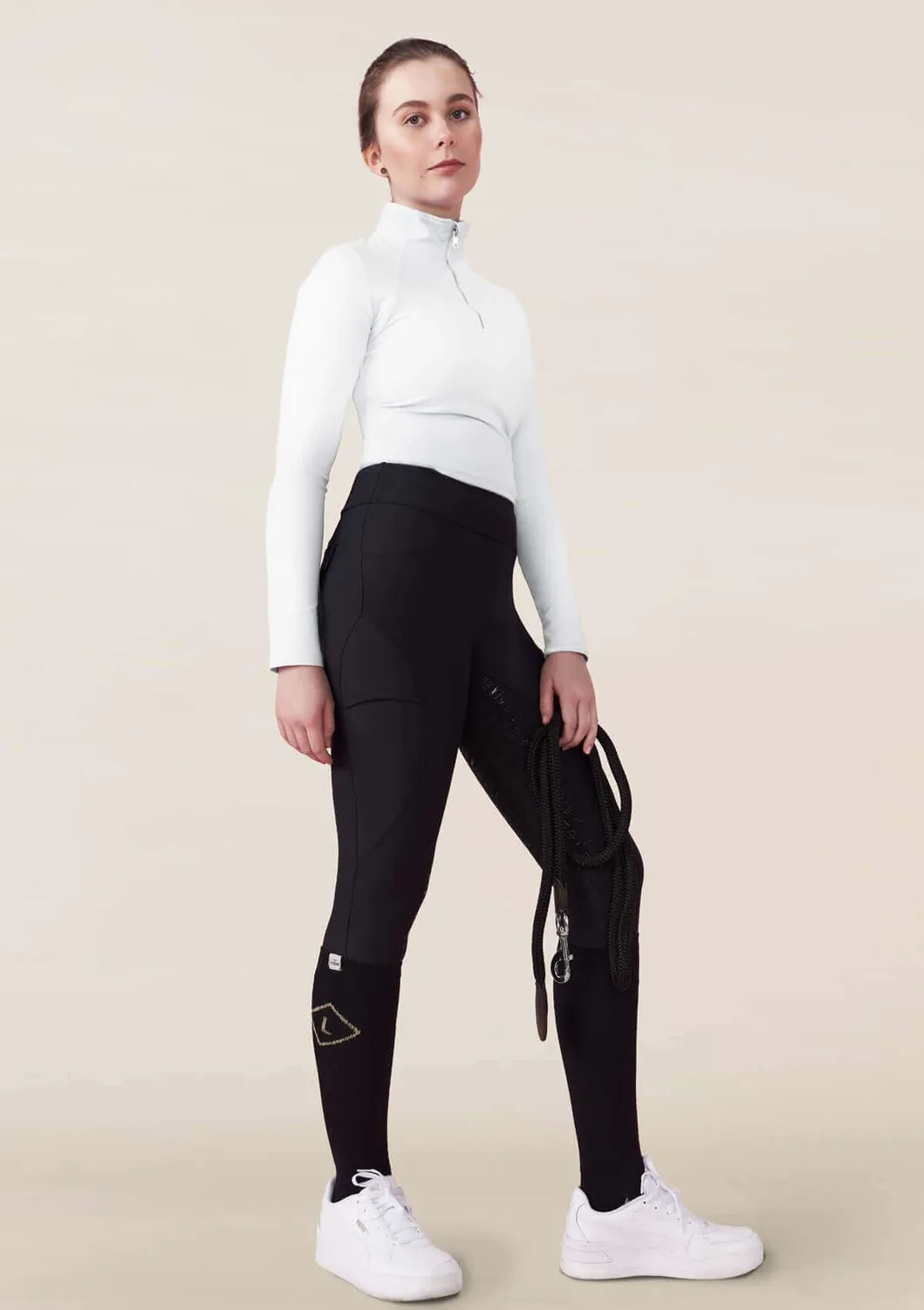 Lope Equestrian Sport Socks ridesokker sort-guld 36-42