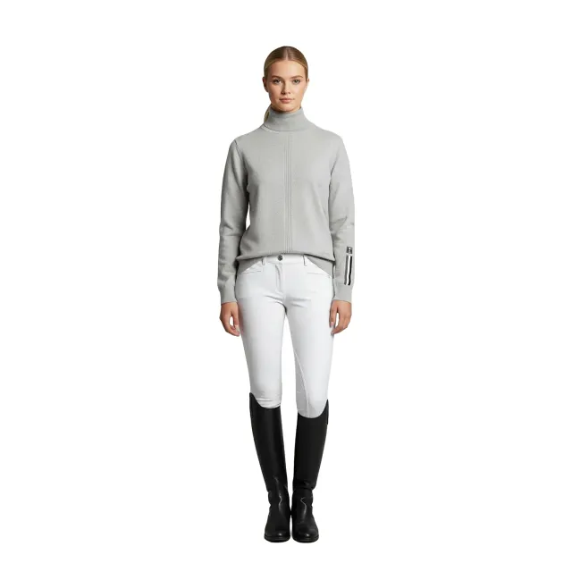 C2E Vasco striktrøje grå rullekrave cashmere