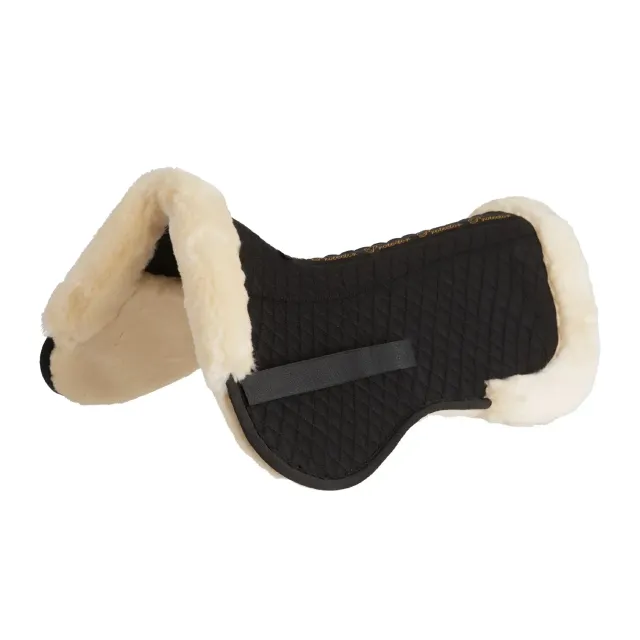 Källquist sadelpad Faux Fur medium sort/creme uld