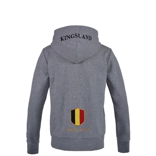 Kingsland Equibel hoodie lynlås lysegrå unisex