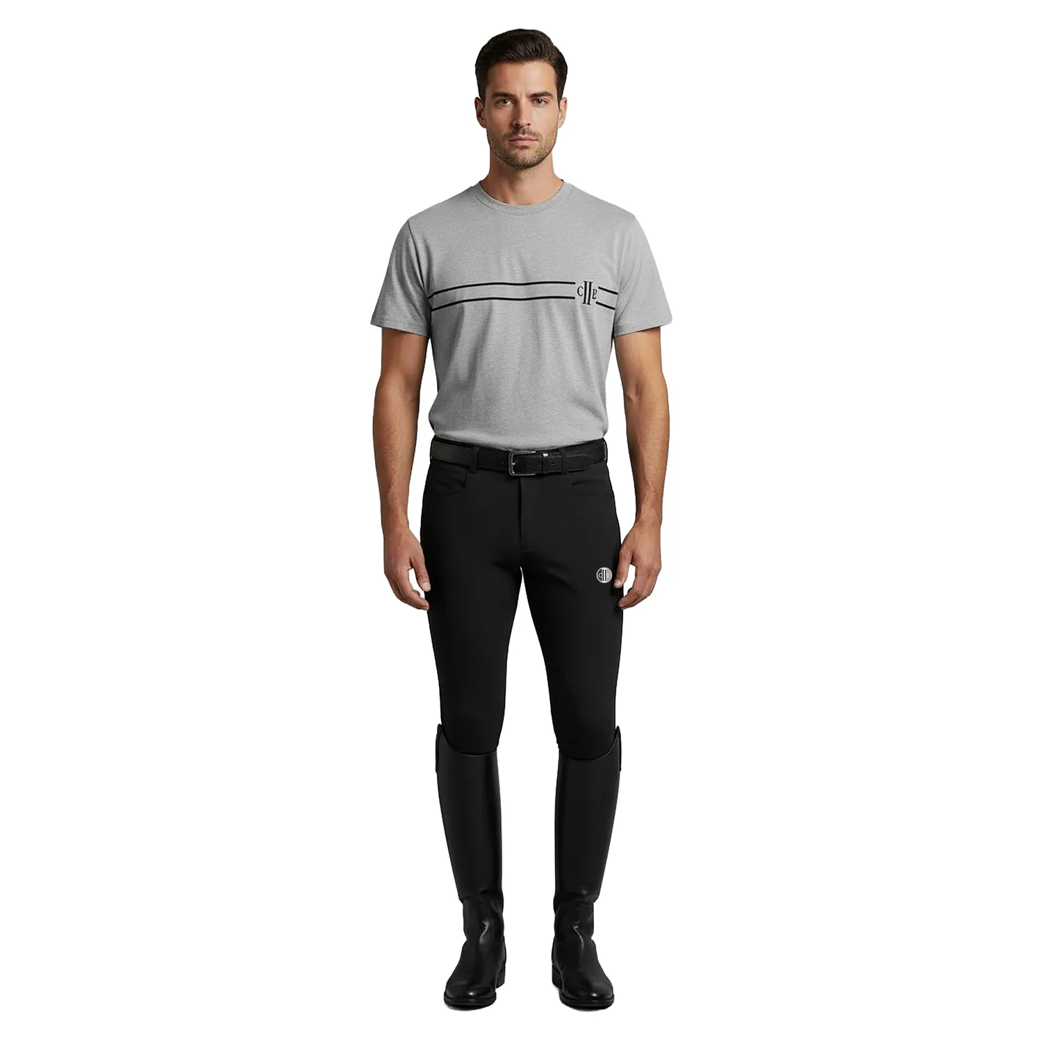 C2E Calenzano t-shirt gråmeleret bomuld