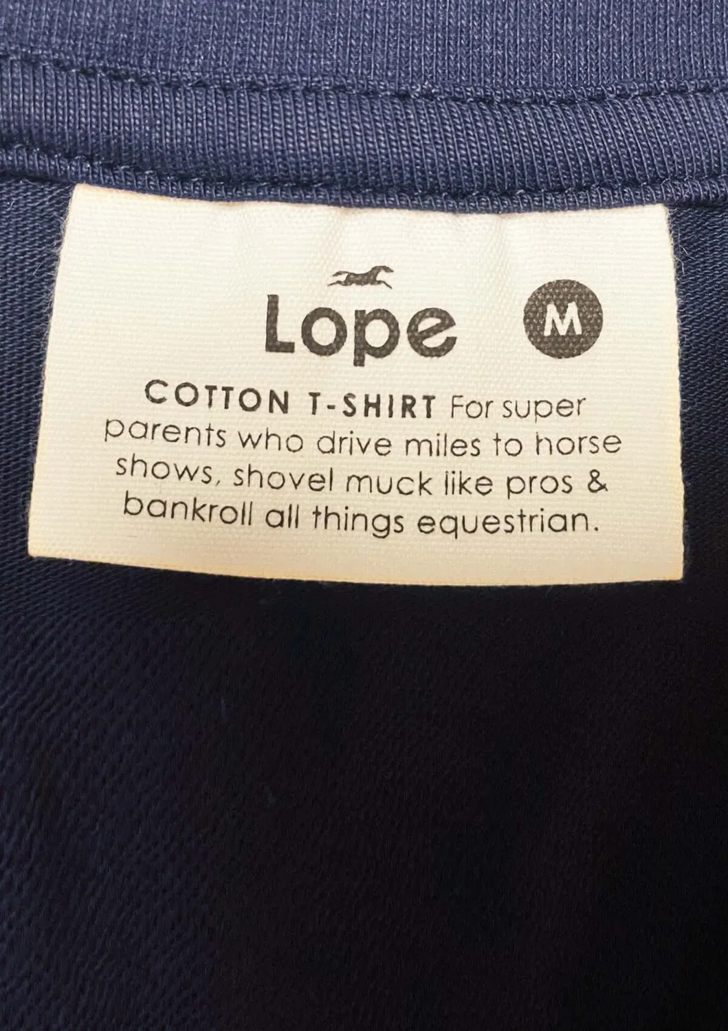 LOPE Big Bad Stable Dad T-shirt mørkeblå bomuld