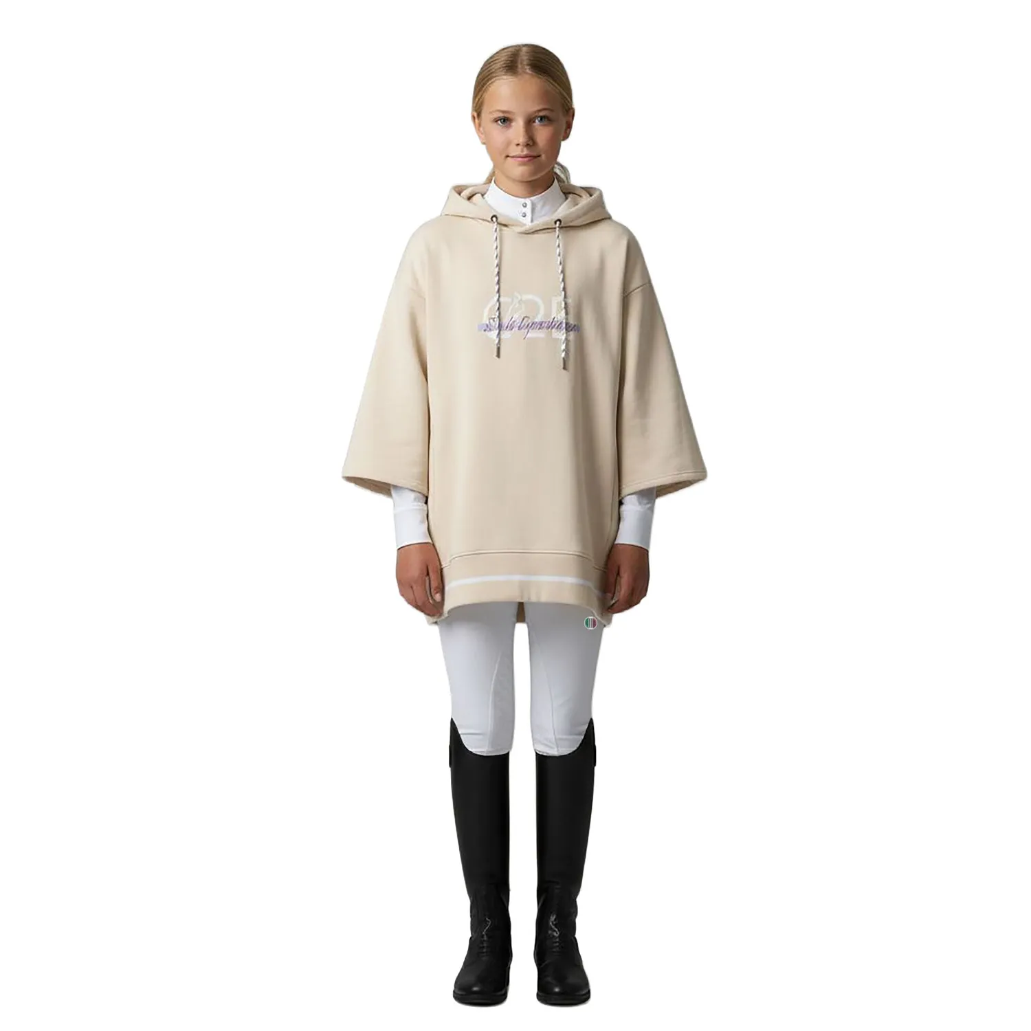 C2E Barbican sweatshirt beige oversize hætte dame