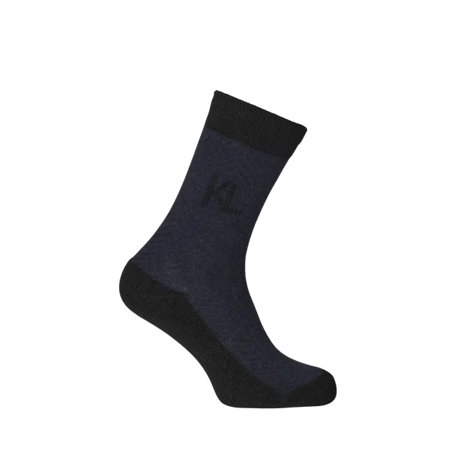 Kingsland KLAudrey ridestrømper navy uldmix mellem