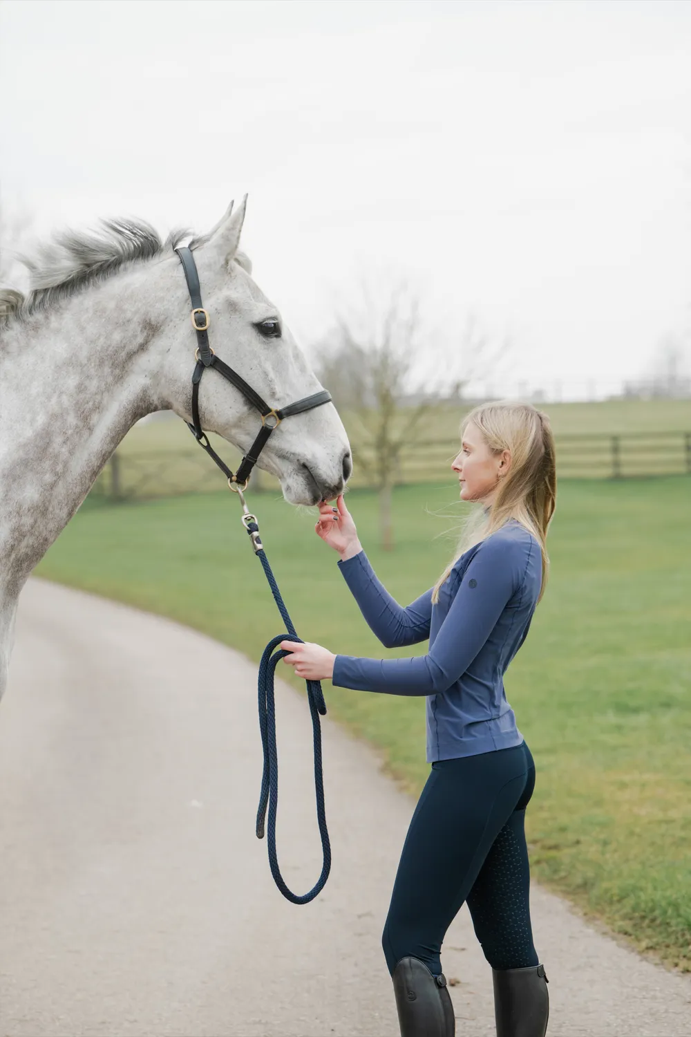 Racesafe Baselayer lynlås undertrøje Shadow Blue