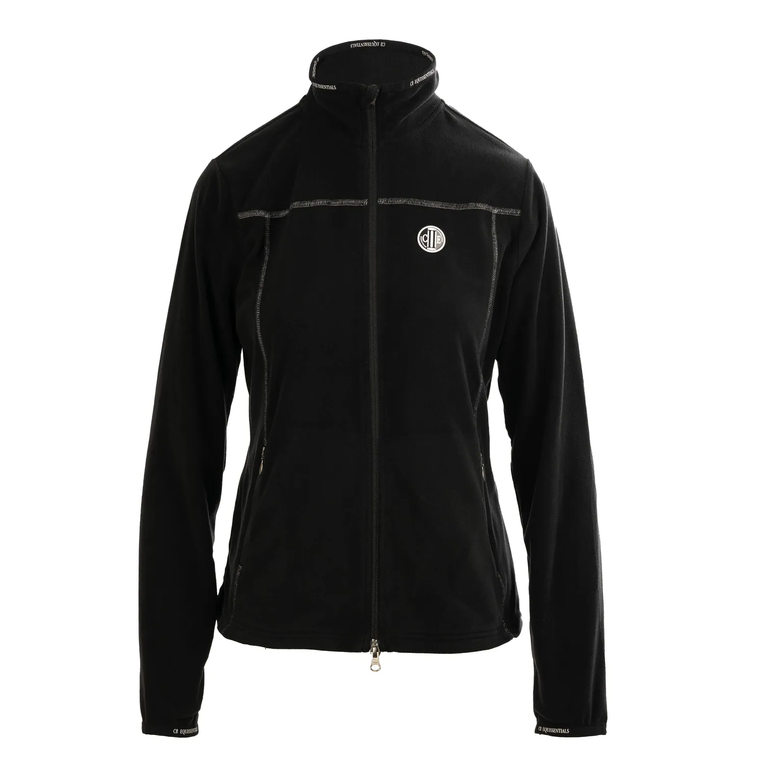 C2E Capistrano microfleece jakke sort S genbrugspolyester