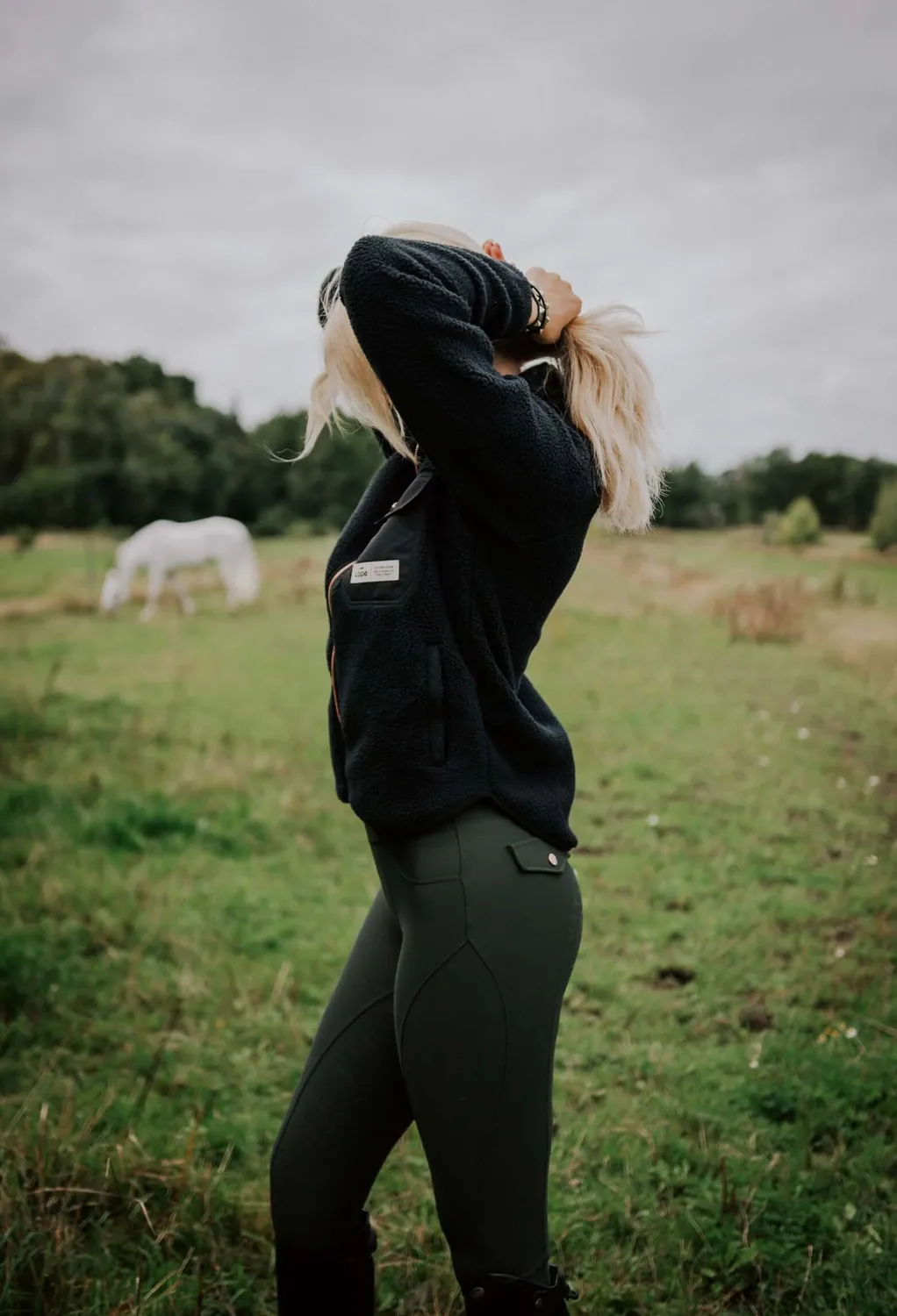 LOPE Stable Fleece fleecejakke junior sort vindtæt