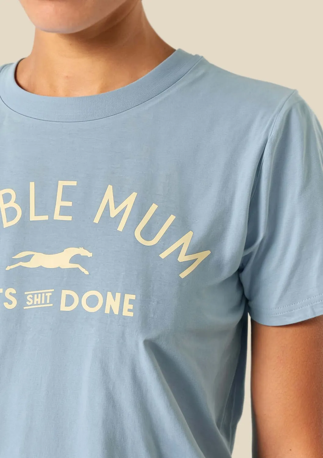Lope Stable Mum T-shirt lyseblå modal bomuld