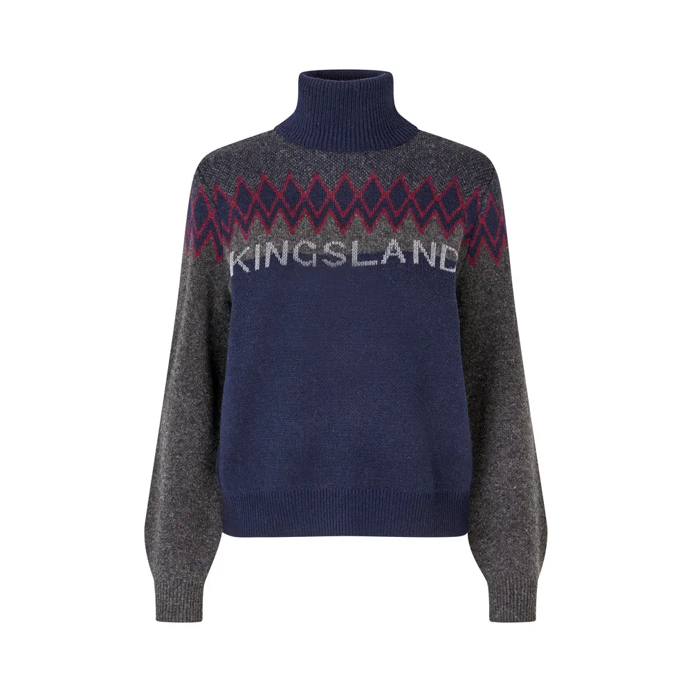 Kingsland KLMontez vinterstrik sort rullekrave dame