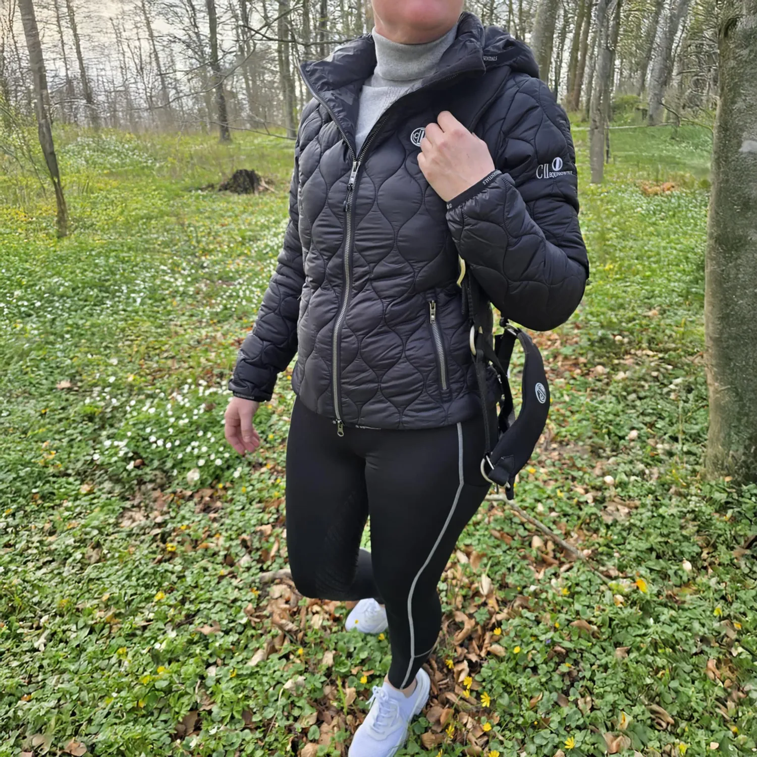 C2E Berkley quiltet jakke sort dame varm
