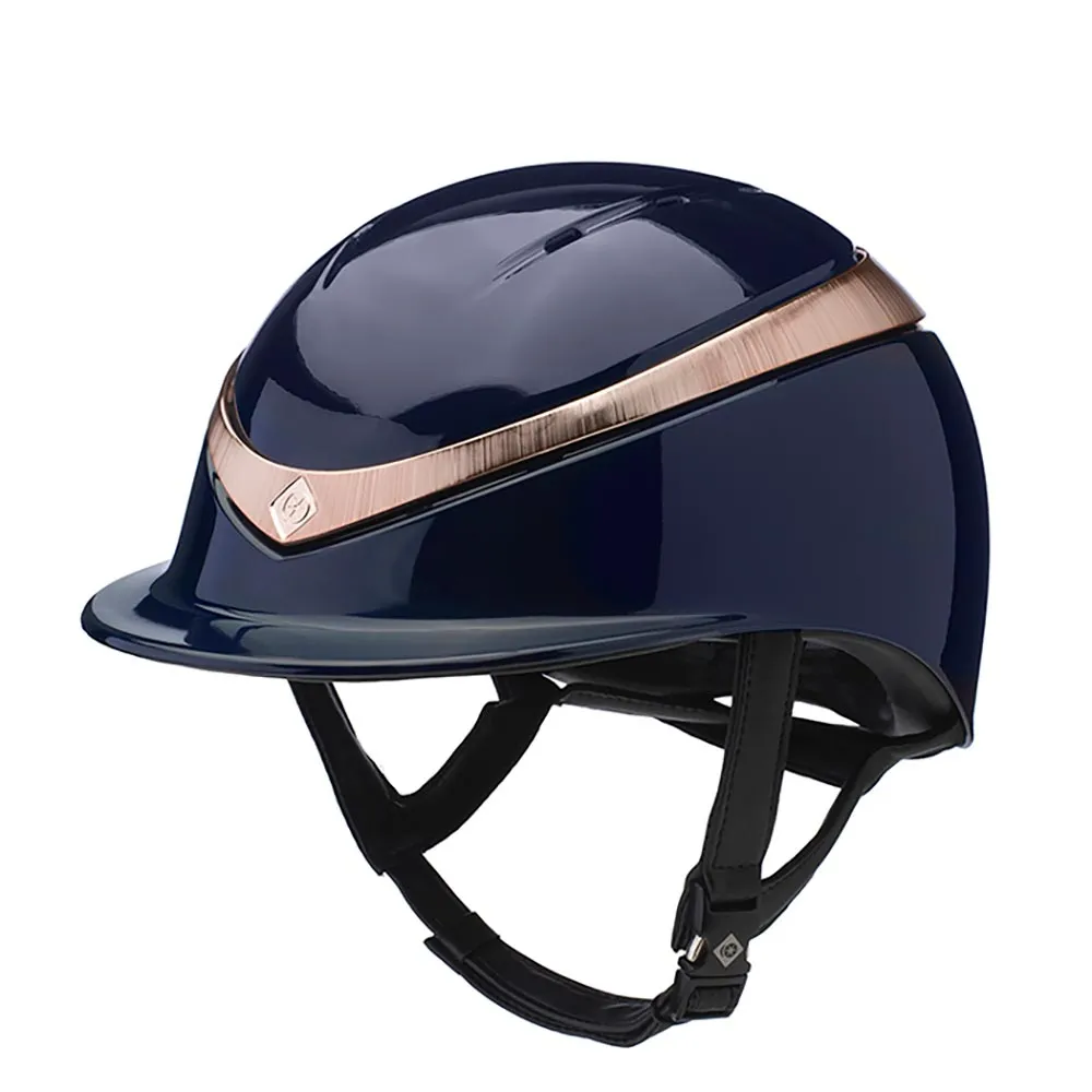 Charles Owen Halo Gloss ridehjelm medium sort platinum