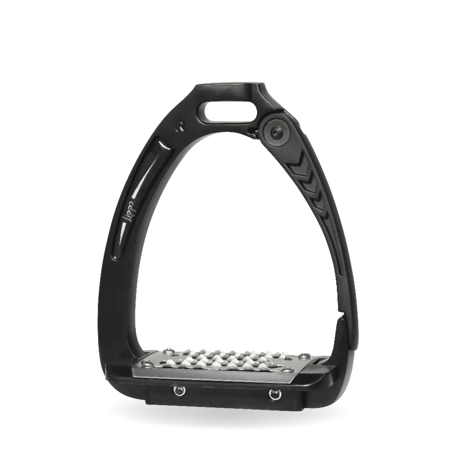 Källquist Lippo Alu Pro12 sikkerhedsstigbøjle sort mat 12 cm 2-pak bred sål