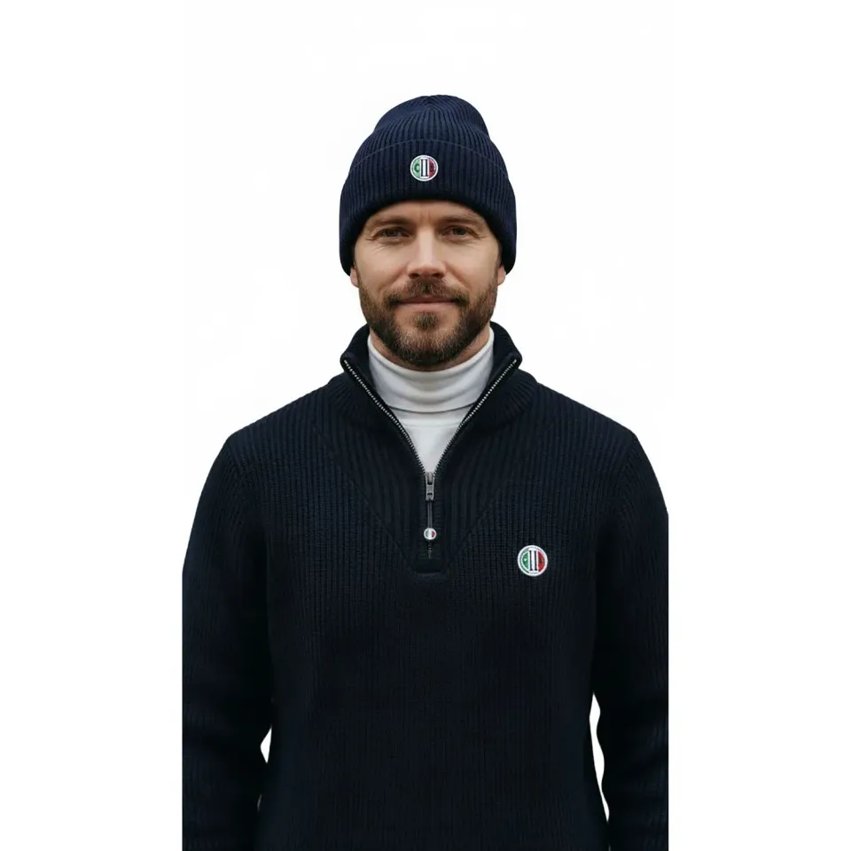 C2E Equestrain AltaVista hue navy Black Iris merino