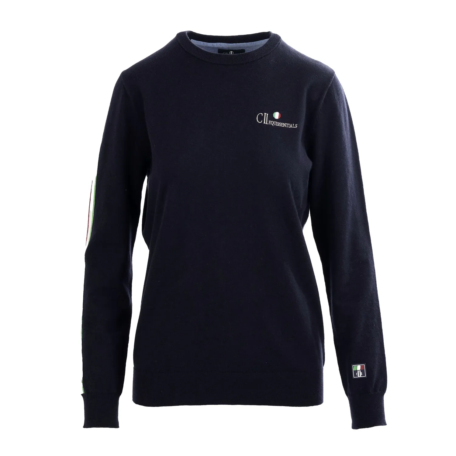 C2E Tracy pullover navy black iris bomuld cashmere
