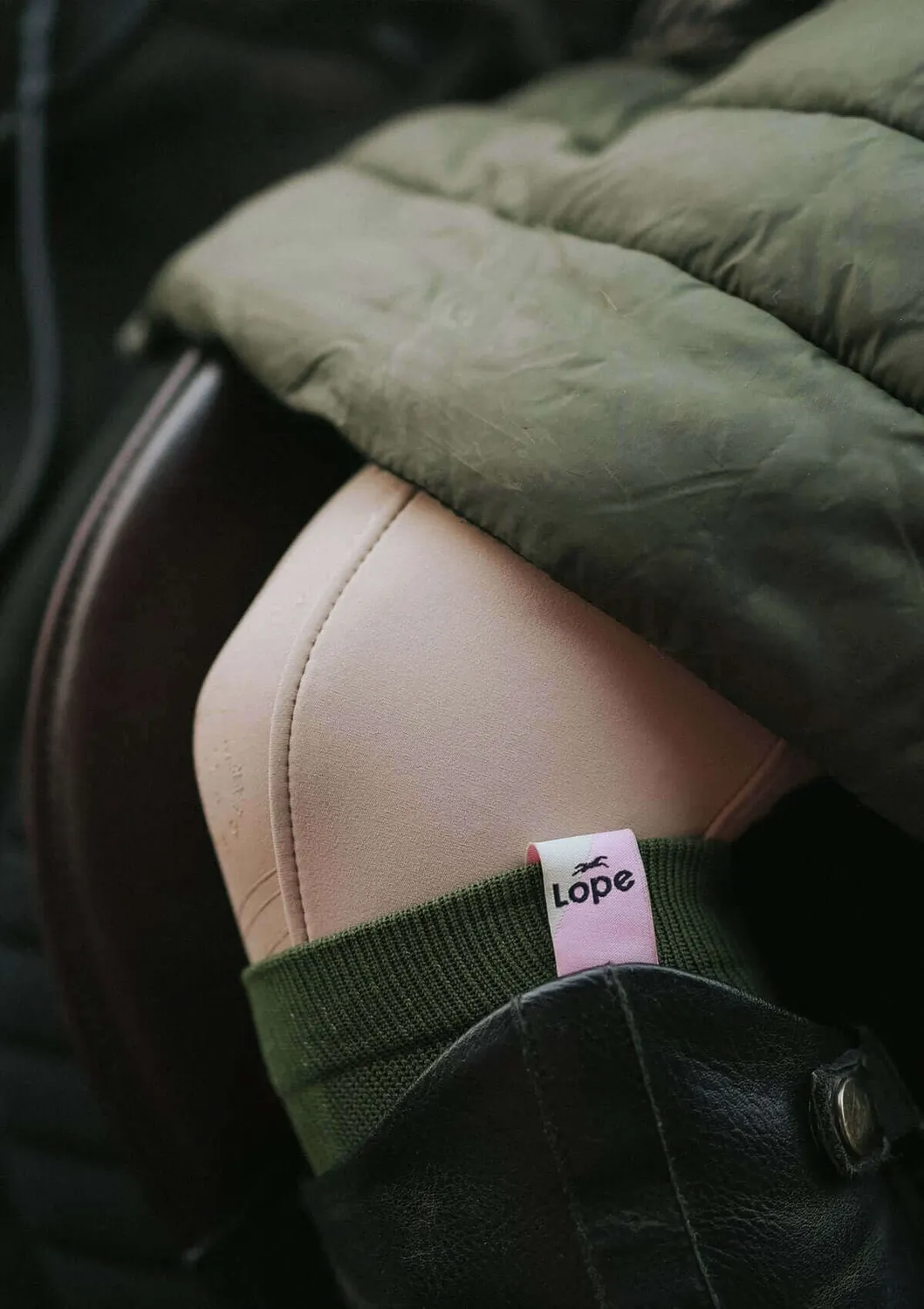 LOPE Equestrian Sport Socks ridestrømper grøn/pink