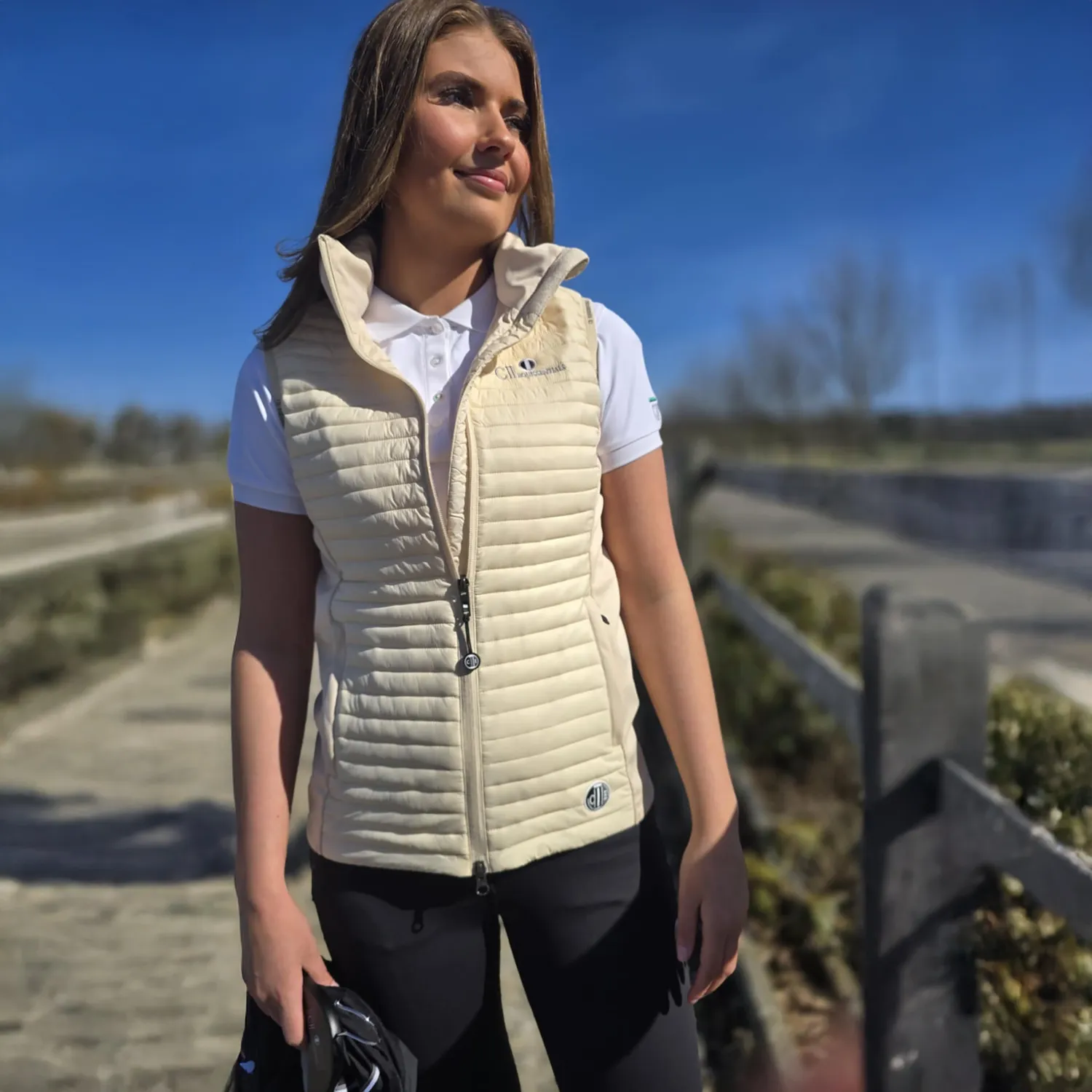 C2E Equestrain Natomas vest beige quiltet