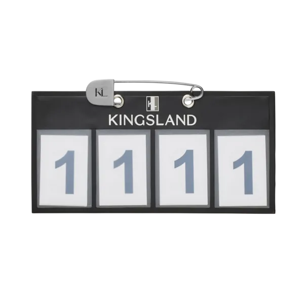 Kingsland Classic nummerskilt hvid 2-pak 4-lommer
