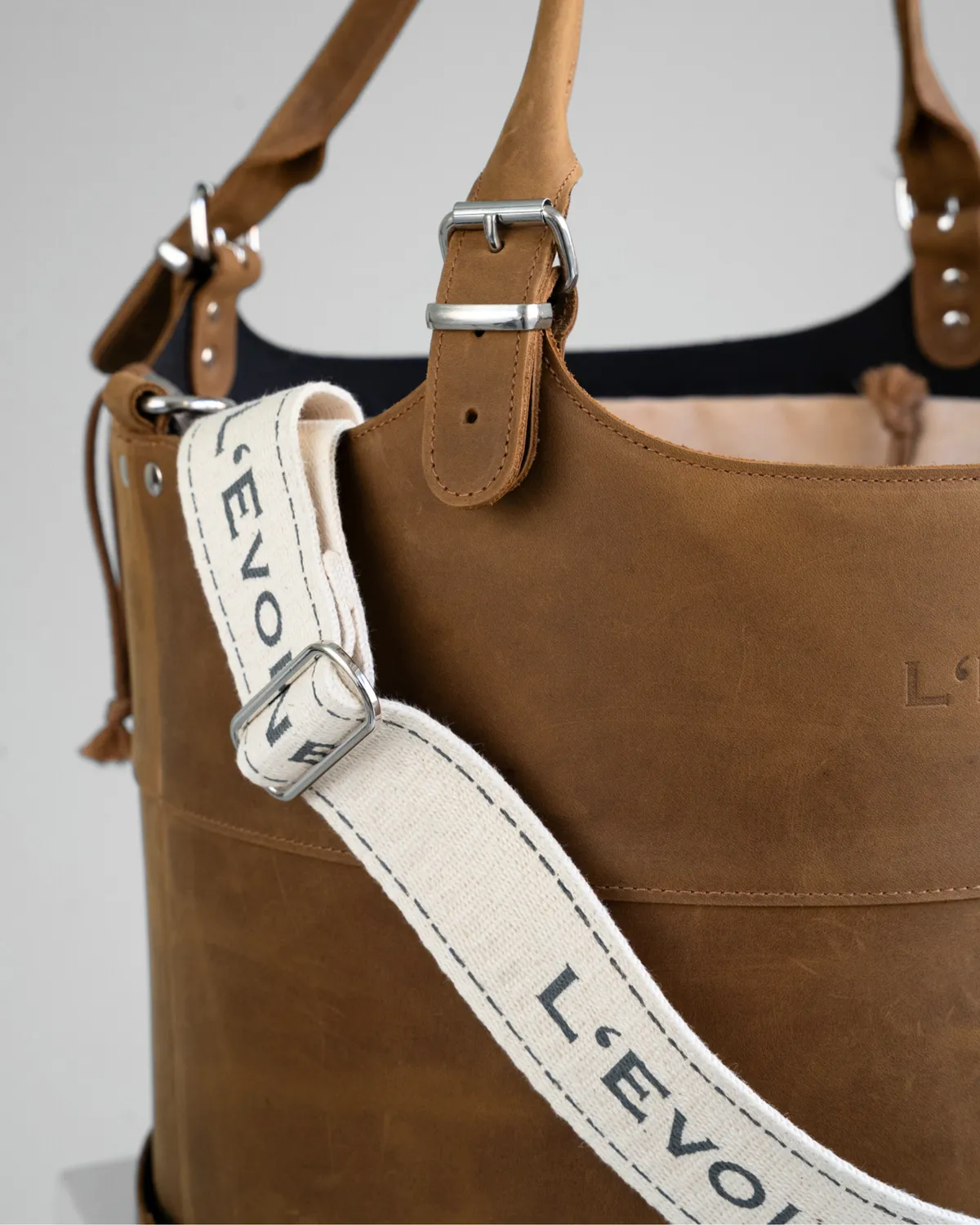 L'Evoine Le Baquet strigletaske læder 35 cm