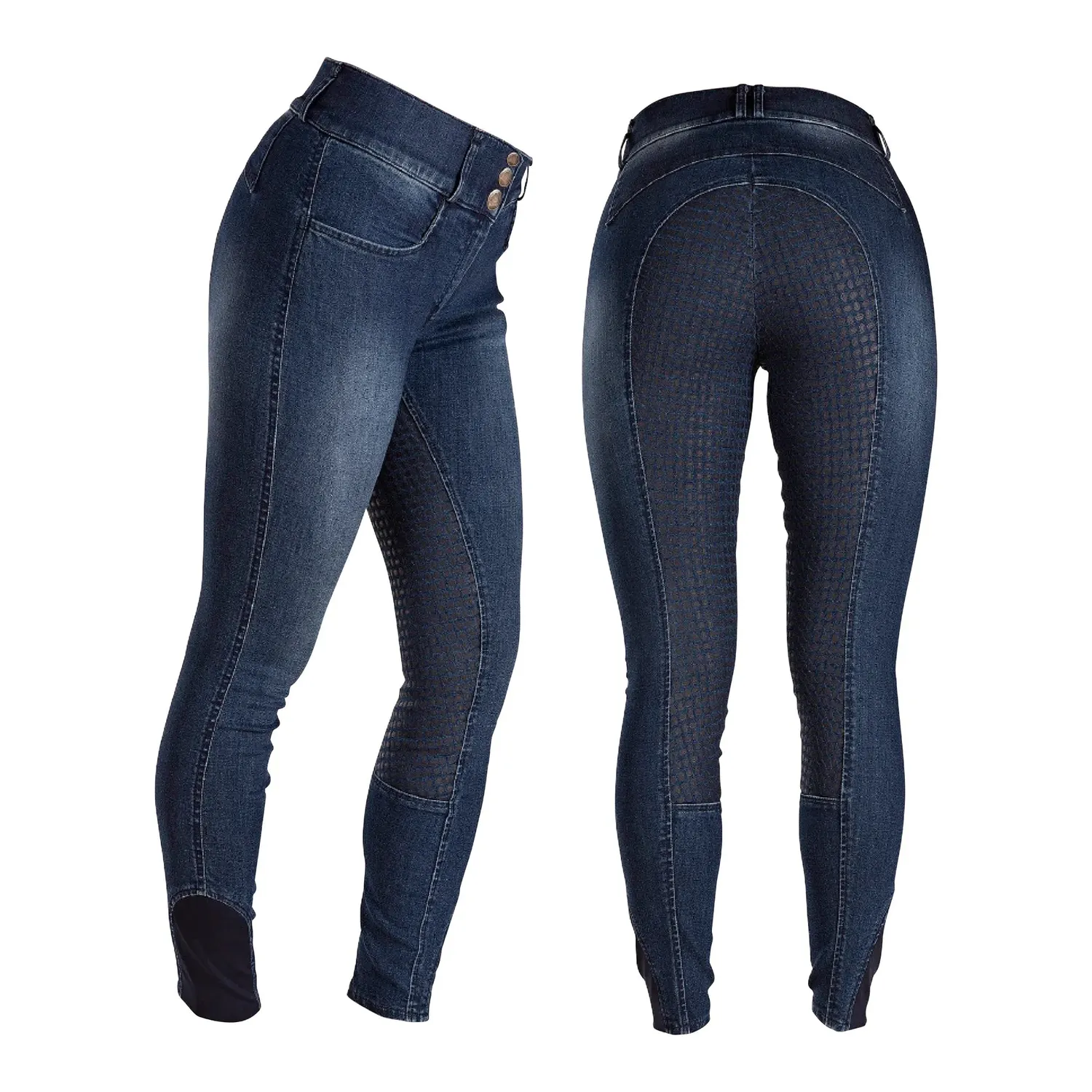 Källquist Candy Denim ridebuks blå 36 silikone