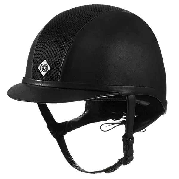 Charles Owen Ayr8 Plus ridehjelm sort 57 leather-look