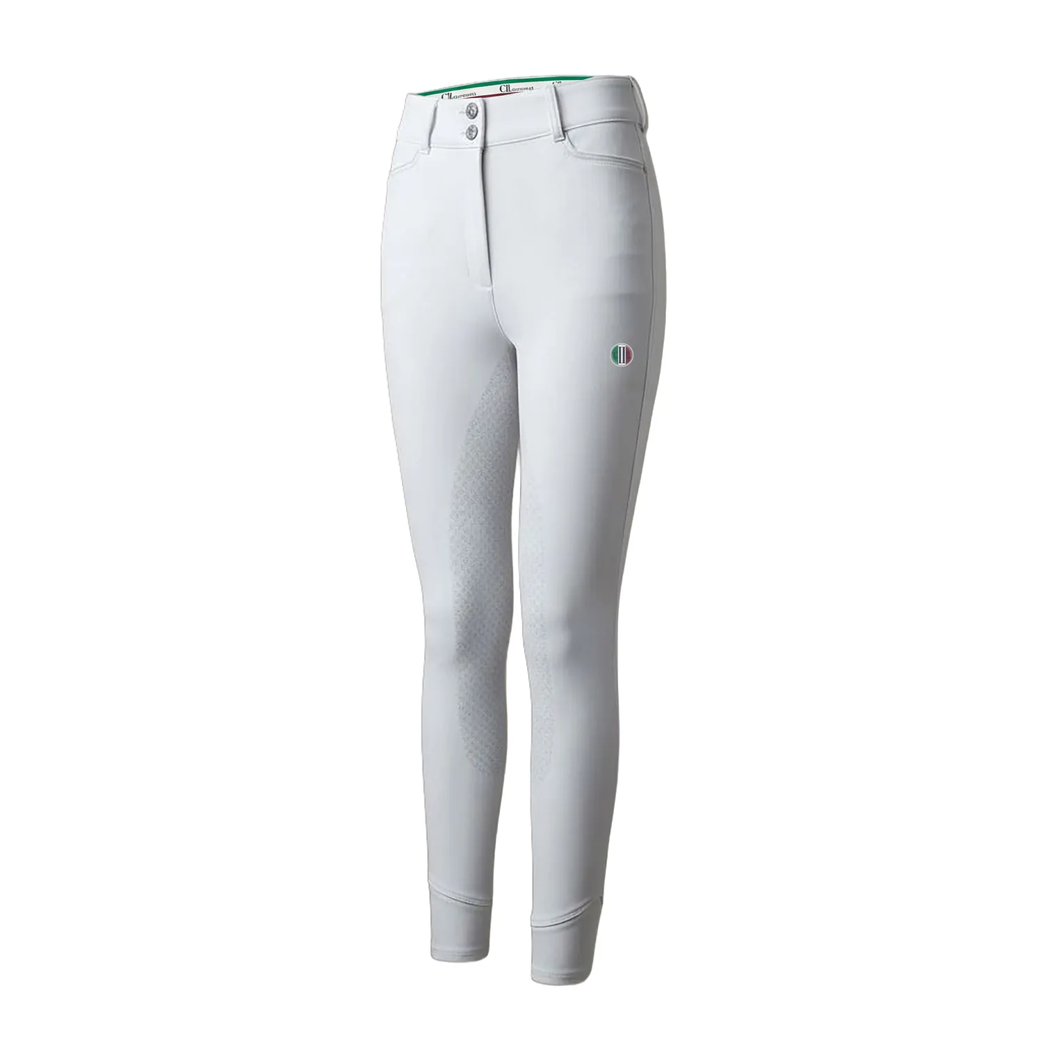 C2E Fresno White ridebukser optisk hvid fullgrip