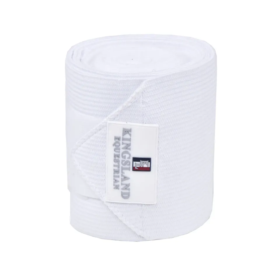 Kingsland Classic bandager 2-pak hvid elastik