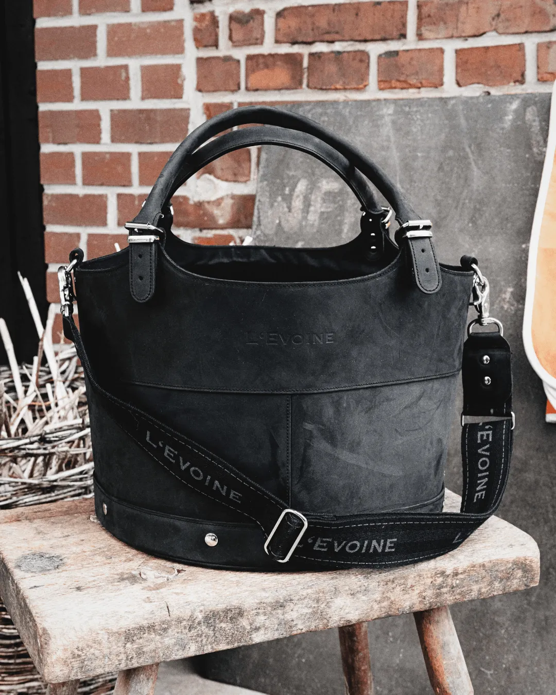 L'Evoine Le Baquet strigletaske læder 35 cm