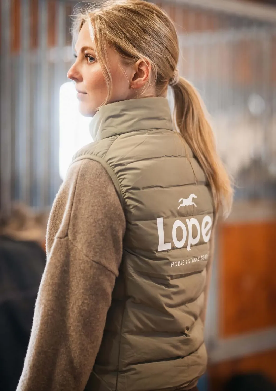 LOPE Team Vest dunvest grågrøn vandafvisende