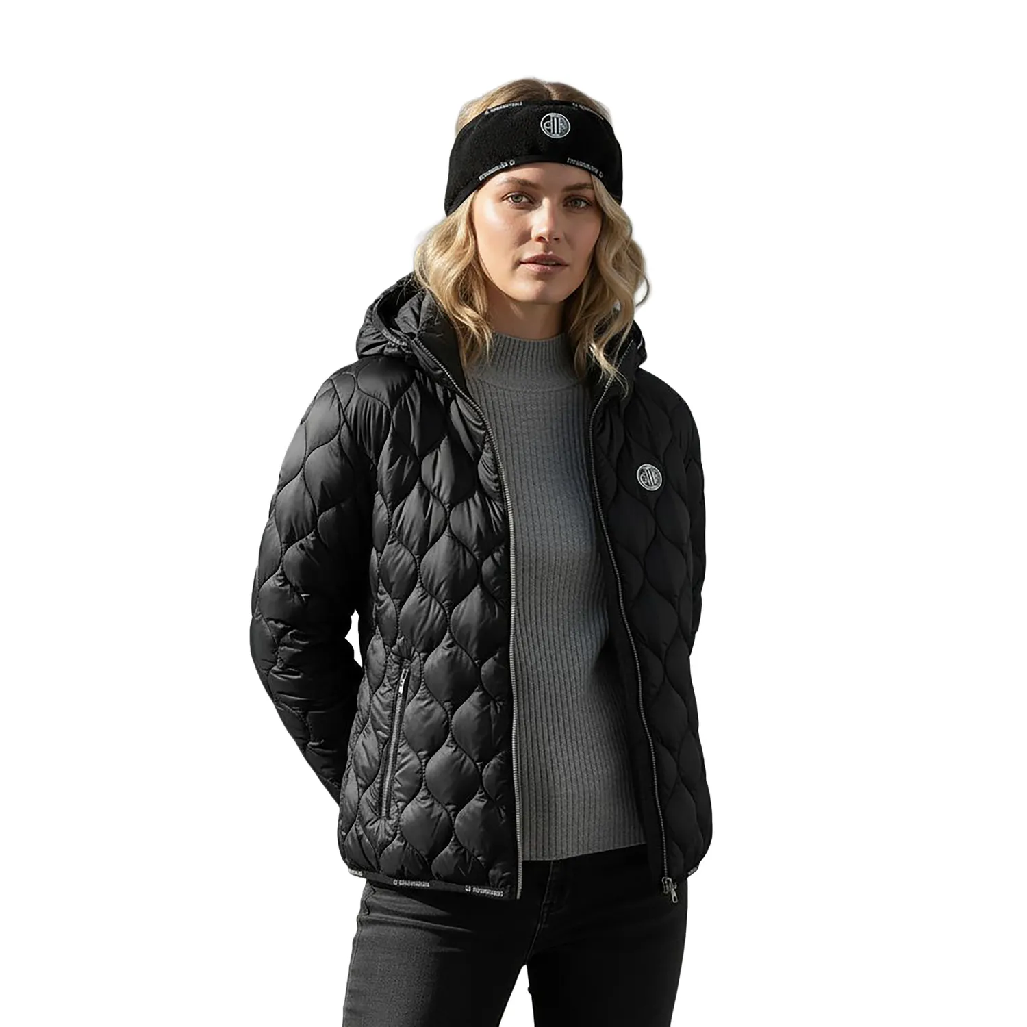 C2E Encinitas pandebånd sort onesize pol fleece velcro