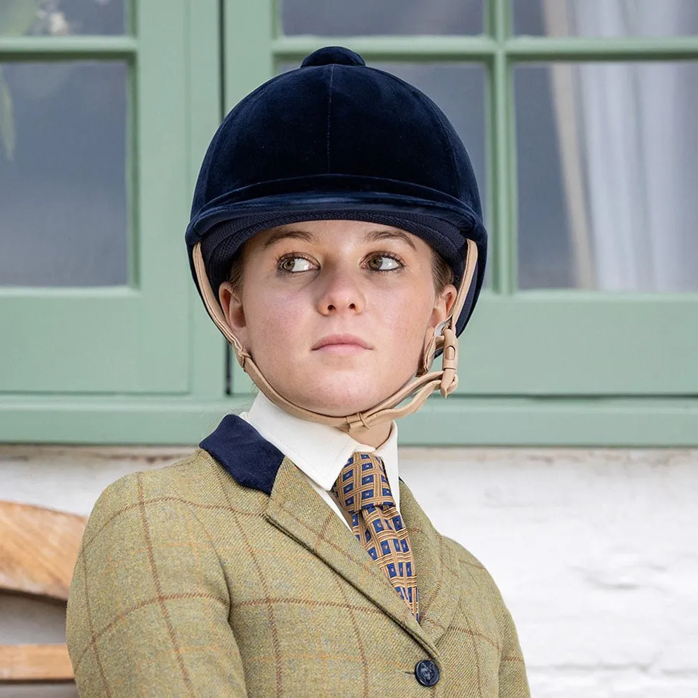 Charles Owen Hampton ridehjelm velour navy