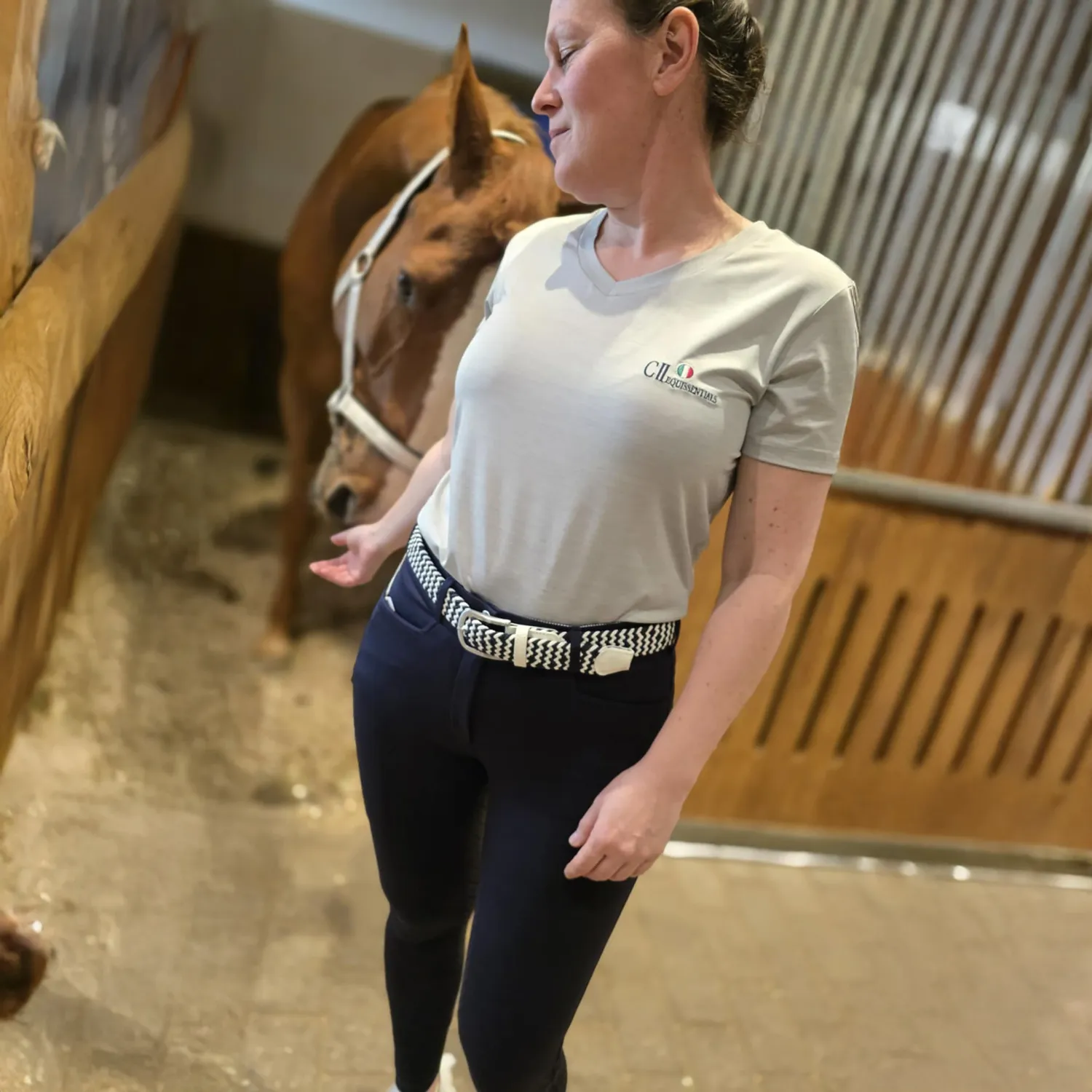 C2E Atwater V-neck t-shirt gråmeleret quickdry