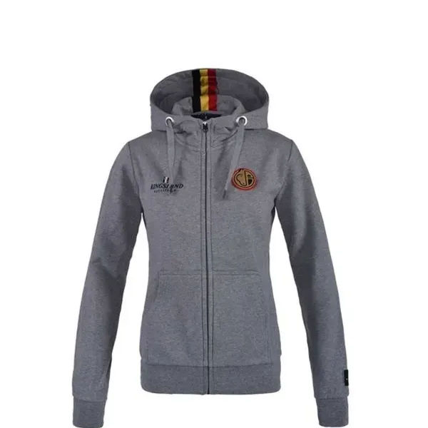 Kingsland Equibel hoodie lynlås lysegrå unisex