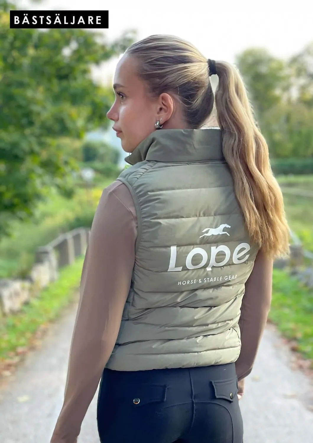 LOPE Team Vest dunvest grågrøn vandafvisende