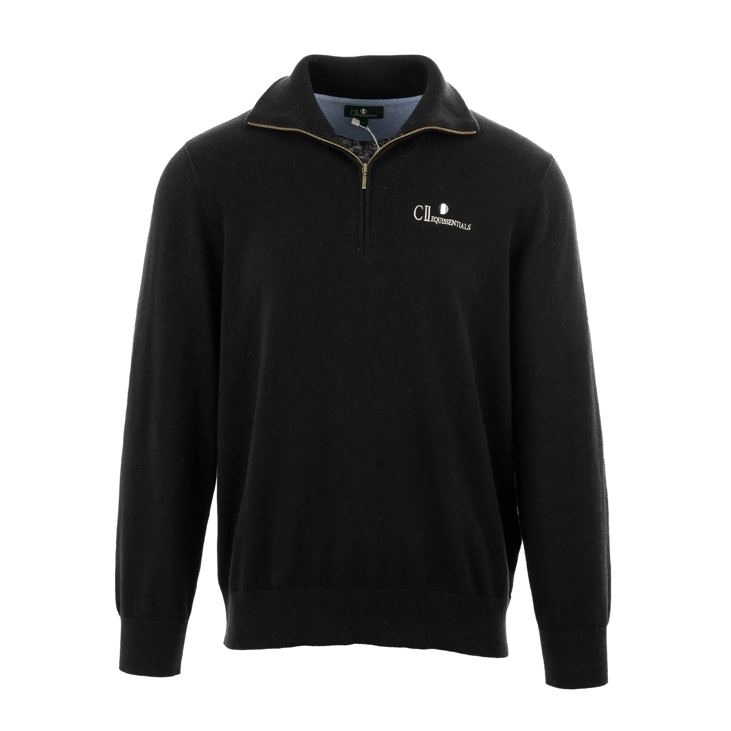 C2E Livermore pullover sort cashmere rullekrave