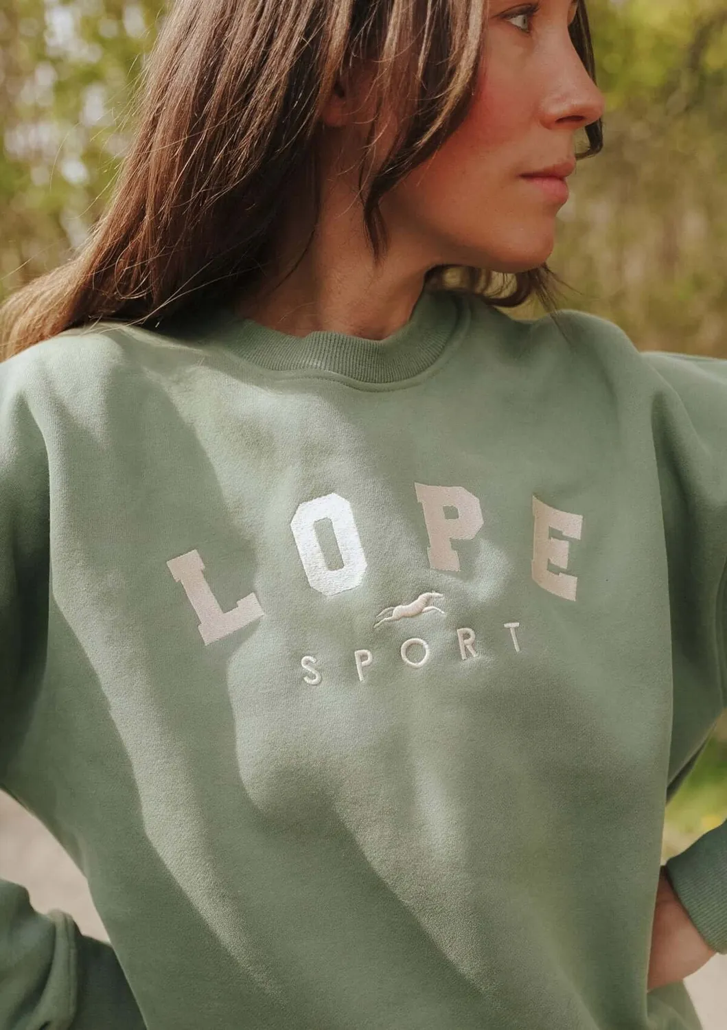 LOPE Equestrian Crewneck sweatshirt grøn oversize