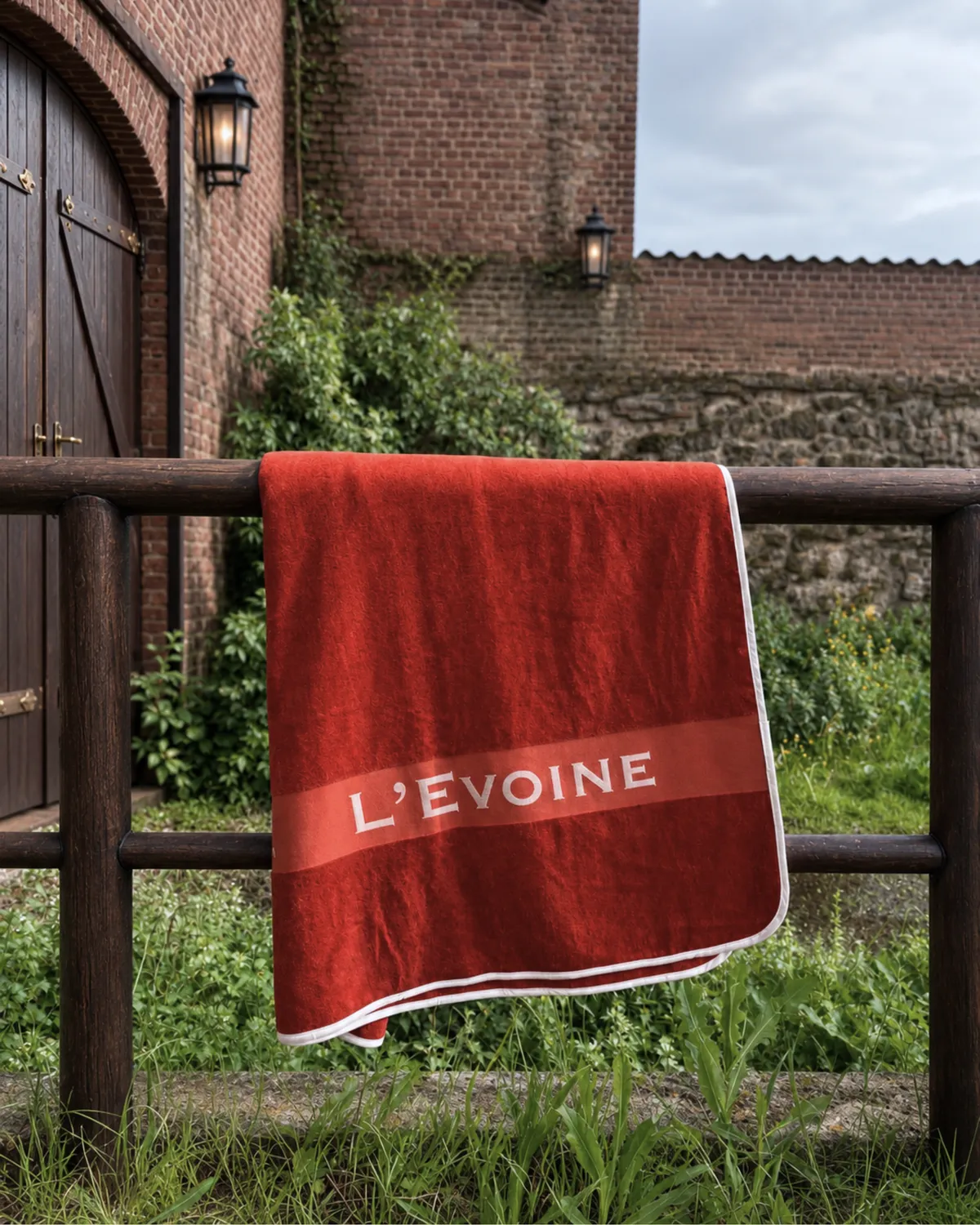 L'Evoine Terry Blanket Dækken brændtrød bomuld
