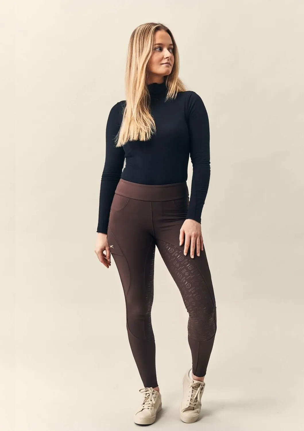 LOPE The Flow ridebukser brun guld kompression M