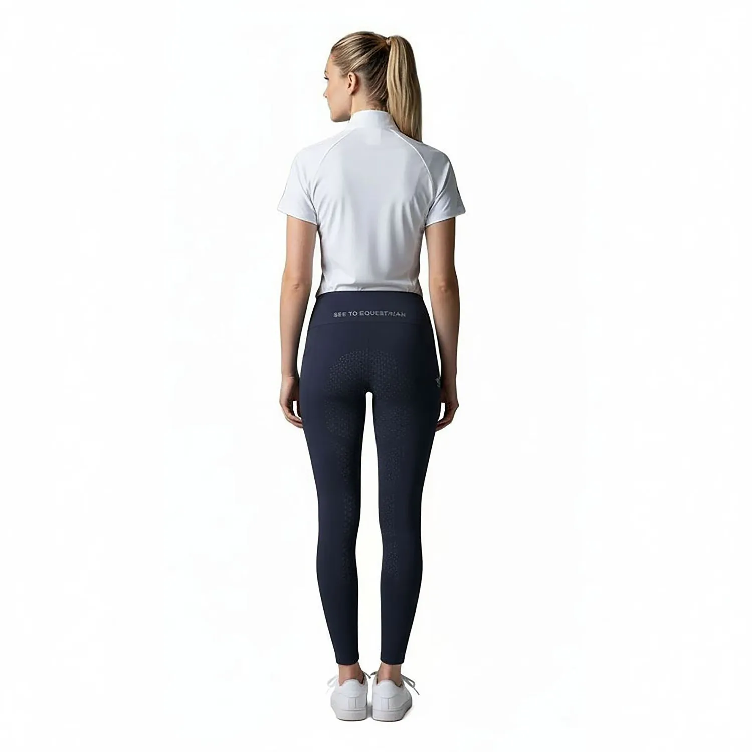 C2E Waterloo ridetights navy fullgrip lommer