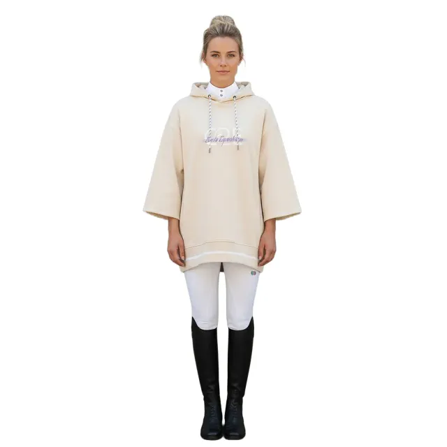 C2E Barbican sweatshirt beige oversize hætte dame
