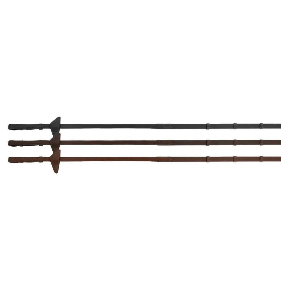 Källquist BioThane tøjle med stopper sort full 140 cm 16 mm
