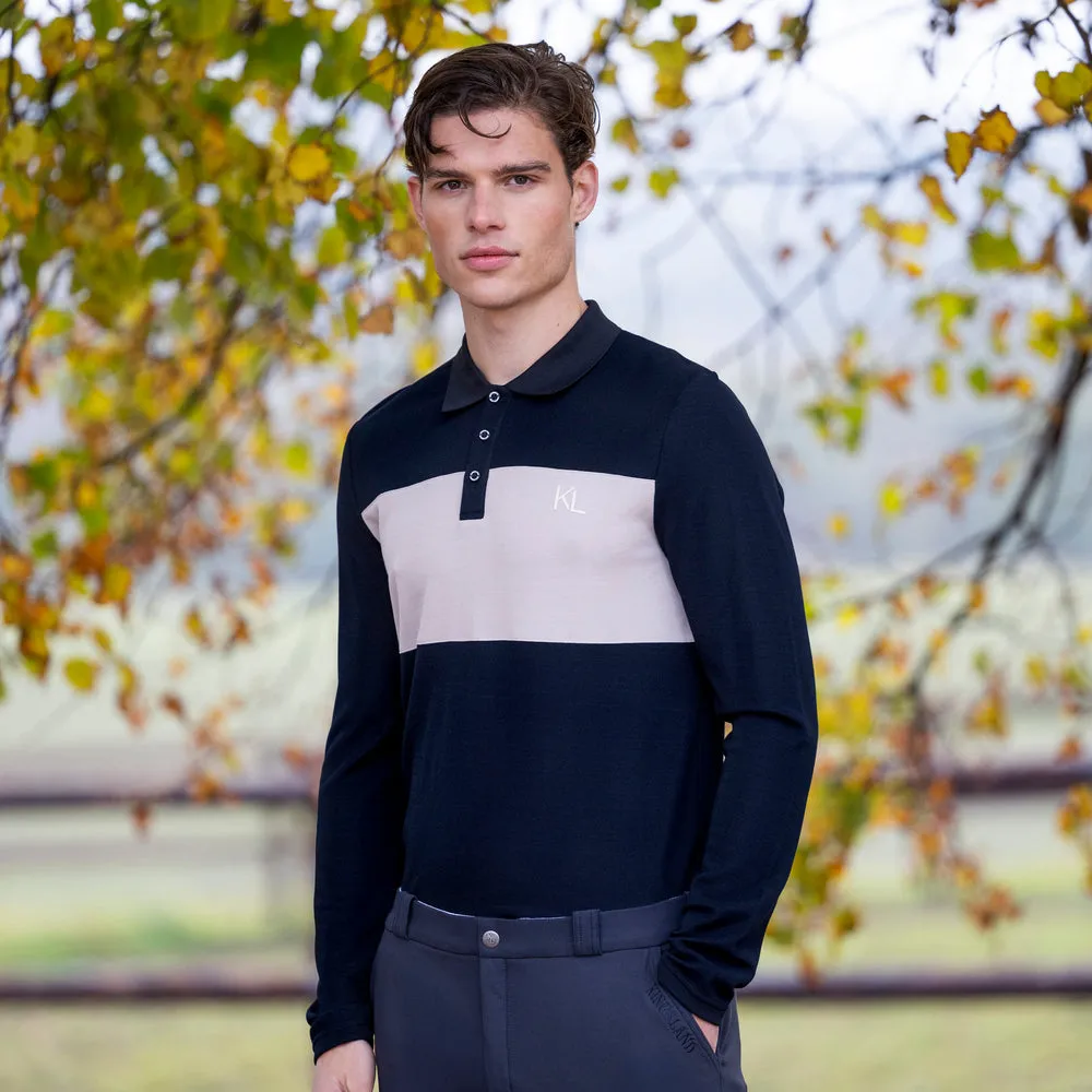Kingsland KLAxel langærmet polo Black uldmix